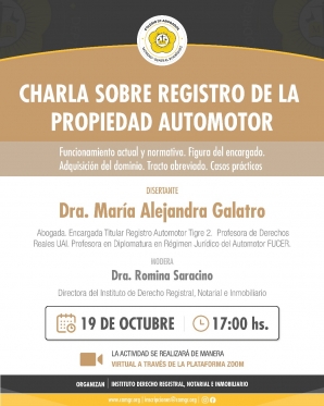 CHARLA SOBRE REGISTRO DE LA PROPIEDAD AUTOMOTOR